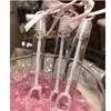 50PCS Kreis Blase Rohr Gefälligkeiten Party Dusche Hochzeit Gefälligkeiten Baby Party Dekore Befüllbare Blase Seife Wasser Rohr Event Einstellung liefert