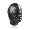Esaret siyah kalitesi tam göz bağı maske kaput ağız topu gag kısıtlama gimp #r52