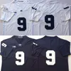 Hommes collège Penn State maillots blanc bleu # 9 Trace McSorley taille adulte football américain porter cousu jersey ordre de mélange