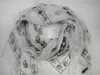 Sciarpe Summer Beach Scialle quadrato Ladies Designer Skull Stampa Sciarpa in chiffon Hijab musulmano per le donne Sciarpe avvolgenti scheletriche di lusso