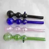 Gourd Colored glass Oil burner Pipe Smoking Accessories With 3 Ball 2 Dot Feet 15.5cm length For Hookahs Bongs Rigs