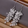 Wholesale 925 silver earrings for woman ladies 925 fashion jewelry Polished Purple Bean Earrings
