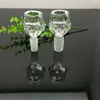 Green Cartoon Graphic Glass Converter Bubble Head Wholesale Bongs Oil Burner Pipes Water Pipes Rigs Smoking