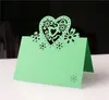 Nummer Namn Seat Card Heart-Shaped Hollow Wedding Party Reception Table Place Cards