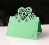 Number Name Seat Card Heart-Shaped Hollow Wedding Party Reception Table Place Cards