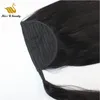 Remy Human Hair Wrap wokół Ponytail HairExtensions Clip In On HairPieces 100Gram Prosto