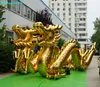 Parade Performance Animal Model Shown Inflatable Chinese Dragon Horned Dinosaur For Outdoor Events