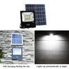 Lumières lumières d'inondation solaires extérieures, télécommande de lumière solaire IP67 imperméable, crépuscule au crépus