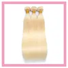 Extensions de cheveux indiens vierges raides 3 paquets blonds 613 produits capillaires de couleur 1032 pouces doux 613 couleur blonde trois pièces un S1208930