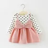 Newborn Infant Baby Girls Princess Dress Kids Girls Clothing Long Sleeve Dress