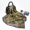 NOUVEAUX LEOPARD CARRAVES FEMMES039S FILLES SILK SATIN CARCHE CARRAUSE BUREAU CHAUFS Fashion 5Colors Fashion 9637038