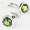 Globe Cuff Link 6 Kolory 3D Mankiety Ziemskie Mężczyźni Moda Cufflinks French Guzik Spinki do mankietów dla Ojca Boże Narodzenie prezent