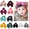 Cute Children Big Bow Velvet Winter Headbands Baby Girl Pleuche Hair Ring Kids Bowknot Accessories 11 Colors