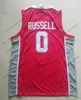 Personalizzato Ohio State Buckeyes # 0 Russell 1 Conley 4 Craft 5 Havlicek DAngelo Mike Aaron John Uomo Youth Kid Rosso Bianco Maglie 4XL