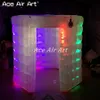 2022 Newest Inflatable Octagon Photo Booth Tent Black Outside White Inside Spotlighting Party For US