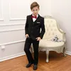 Fashion 4Pcs Children Kids Boys Show Colorful Formal Suits Coat+Pants+Bow Tie+Shirt Suit Set Long Sleeve Children Clothing