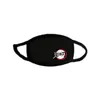Anime Baskı Yüz Maskesi Yetişkin Çocuklar Eğlenceli Düşük Yarı Yüz Ağız Mustar Maskesi Yeniden Kullanılabilir Yıkanabilir Anti Toz Pamuk Koruyucu Maske Siyah1758119
