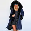 패션 - 럭셔리 여성 2016 겨울 가짜 모피 코트 캐주얼 후드 파카 여성 후드 롱 재킷 outwear chaquetas mujer