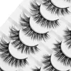 Lekgavd 8 쌍 3D 밍크 가짜 속눈썹 자연 쓸모없는 솜털 솜털 극적인 볼륨 가짜 속눈썹 확장 수제 잔인한 무료 속눈썹
