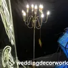 نمط جديد زهرة اصطناعية عيد الميلاد الوقوف مع الأعمدة الذهبية walkway عمود حامل ل مرحلة الزفاف الديكور decor0986