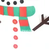 DIY Filz Weihnachten Schneemann Ornamente Vliesstoffe Filz Schneemann DIY Tür Wandbehang Dekoration 1 Set Handgefertigtes Puzzle Schneemann