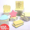 Leuke Memo Paper Office Notepad Sticky Notebook Sticker Self-Stick Notes Plan Pocket Creative School Briefpapier 100 vellen