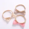 Baby Girls Nylon Headband Hair Bows Head Band Elastic Bowknot Hairband for Child 7 Color Kids Toddler Hair Accessories Headwear