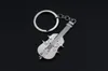 뜨거운 판매 새로운 디자인 미니 패션 사랑스러운 기타 바이올린 금속 열쇠 고리 매력 음악 키 체인 창조적 인 선물 도매 dropshipping에