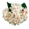 Hydrangea blomma huvud konstgjorda blommor silke hortensia för festival dekoration kommersiell dekoration bröllopsafte blomma bukett