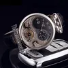 Bovet 1822 Tourbillon Amadeo Fleurie Automatisk skelett Mens Watch Steel Case White Dial Roman Markers Black Leather TimezoneWatch248p