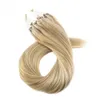 Micro Ring Loop Haarverlängerungen, 100 Echthaar, 100 g, 1 g, Farbe 14613 Dunkelgoldblond, gemischt mit Weißblond6274517