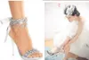 Bling Bling Gümüş Altın Kadınlar Düğün Ayakkabıları Rhinestone High Topuklu Bayanlar Ayakkabı Gelin Ayakkabı Sandal Gelin Ayakkabı Yaz Plajı