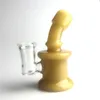 3,5 pouces 10mm 14mm Mini Verre Bong Conduites D'eau Narguilé avec Vert Bleu Jaune Clair Femelle Main Bécher Recycleur Dab Rig Bongs