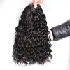 Modern Show paquets de cheveux humains avec 134 dentelle frontale vierge péruvienne 1030 pouces extensions de cheveux humides et ondulés 9807683