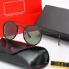 Brand designer Classic Round Polarized Sunglasses driving Eyewear Metal Gold Frame Glasses Men Women Sunglasses Polaroid glass Lens With box