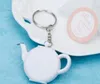 Love Is Brewing Teapot Plastic Mesury Temps Keychain Portable Mini Chain Chain Wedding Christmas Gift Favors SN2793