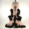 Sale Fashion Gown Mesh Fur Babydolls Sleep Wear Sexy Women Lingerie Sleepwear Lace Robe Night Dress Nightgrown Robes 590