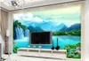 Foto feita sob encomenda papéis de parede murais Wallpapers 3D alpina idílico floresta fluir mural paisagem sala de estar papéis de parede de fundo TV decoração de casa