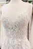 Sexy vestidos de casamento Boho 2020 Lace Tulle A-line profundo decote em V vestidos de noiva de praia do verão vestido de noiva Vestidos Plus Size mangas noiva de Robes