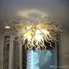 Modern Handmade Murano Glass Chandelier LED Light Source Pendant Lamps White Crystal Art Deco Ceiling Chandelier Kitchen Room