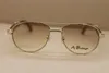 Wholesale-Hot Gold Full frame metal 569 Sun Glasses Men designer Brand Wood Sunglasses Frame Size:57-16-135mm