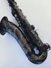 Suzuki Professional Новый японский тенор-саксофон B-бемоль Музыкальный деревянный инструмент Черный никель-золотой саксофон в подарок с мундштуком5086204