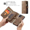 Caseme Retro Leather Purse Stand Flip Wallet Falls för iPhone 11 Pro Max 12 13 XS Max XR X 8 7 14 2in1 Magnetiska telefonskydd8409109