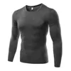 Koşu Formaları Erkekler Sıkıştırma Taban Katmanı Üst Uzun Kollu Spor Tayt Hızlı Kuru Rashgard T-shirt Jimnastik T Gömlek