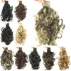 12 cali głębokiej fali syntetyczny kucyk w 10 kolorach Symulacja ludzkich Remy Hair Ponytails Wiązki G660229