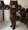 Halloween Brown Bear Mascot Kostym Toppkvalitet Vuxen Storlek Tecknad Glad Teddy Bear Christmas Carnival Party Kostymer