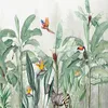 Papier peint Mural personnalisé de toutes tailles, rétro, forêt tropicale, plante, fresque animale, Restaurant, café, fond De mur, Papel De paréo 3D