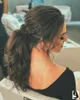 ハンマンヘアクリップポニーテールのエクステンションの包囲包囲女性長い波状の巻き毛のふわふわのポニーテール18インチ - ブラックブラウン