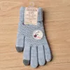 Nowy ekran dotykowy Rękawiczki Kobiety Mężczyźni Knitting Ciepłe Zimowe Stretch Knit Mittens Wełna Full Finger Guantes Kobieta Crochet Mitt Luvas