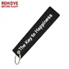 BEFORE FLIGHT Keychain Launch Key chains for Motorcycles and Cars Black Tag Embroidery Fobs